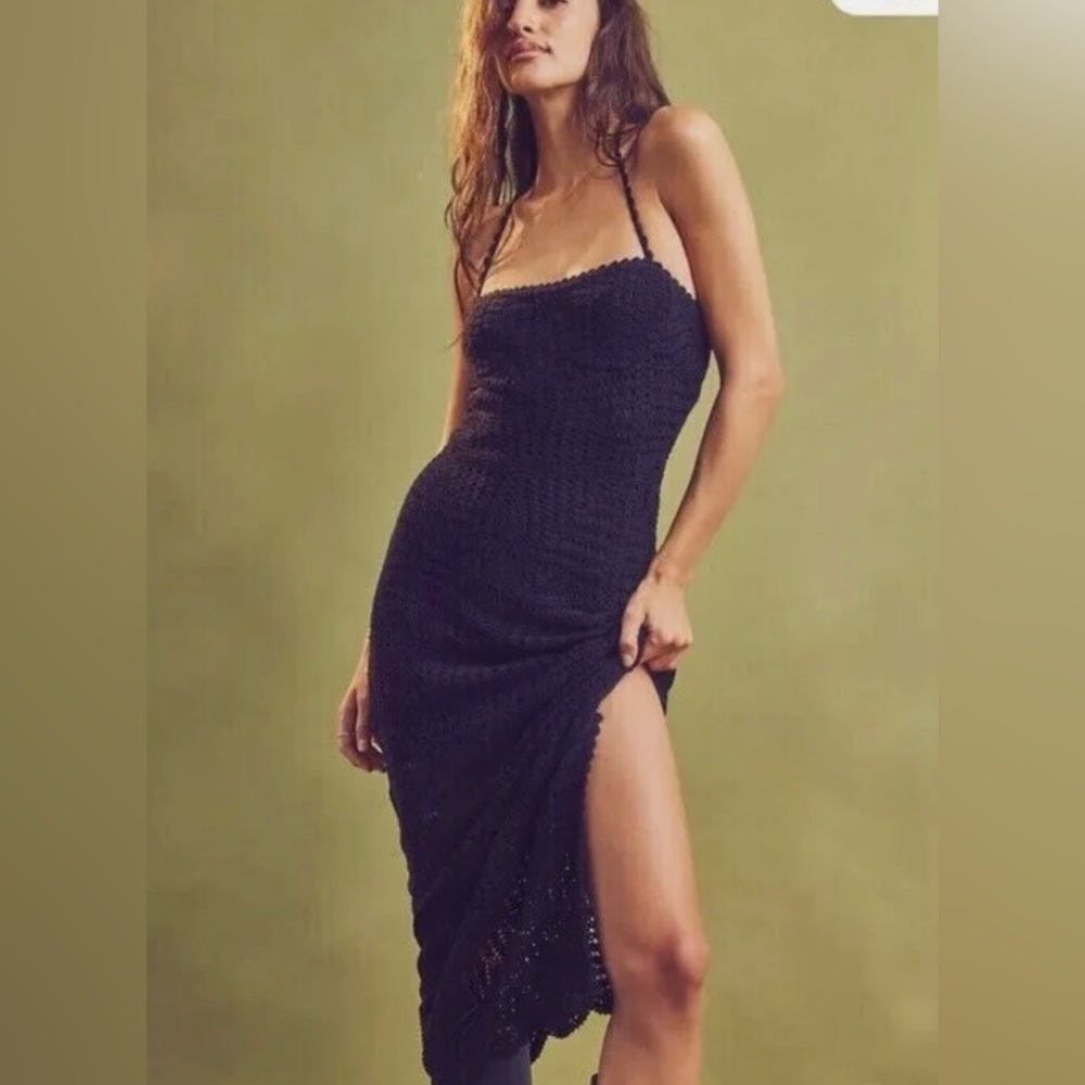 Free People Midi Crotchet Dress